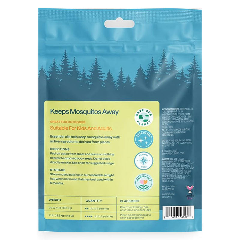 Pegatinas repelentes de mosquitos Cliganic (paquete de 90)