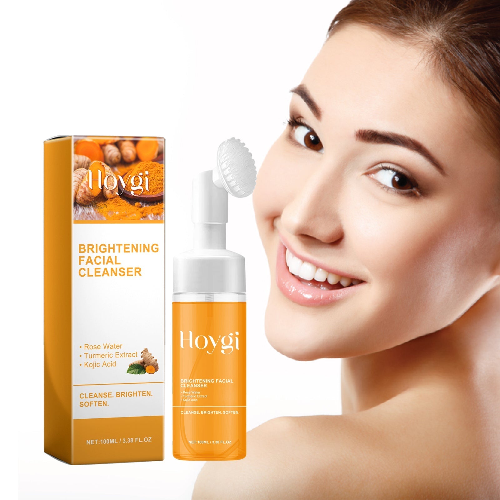 Limpiador facial iluminador con cúrcuma