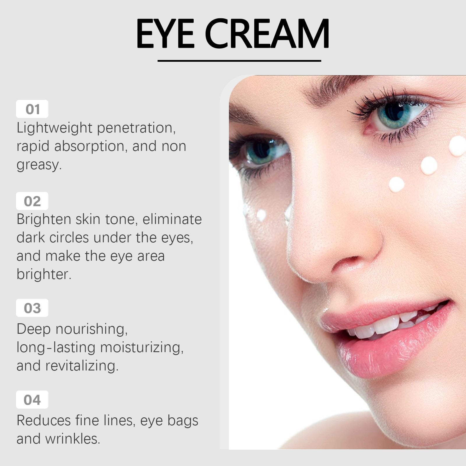 Masajeador de ojos con péptidos reafirmantes