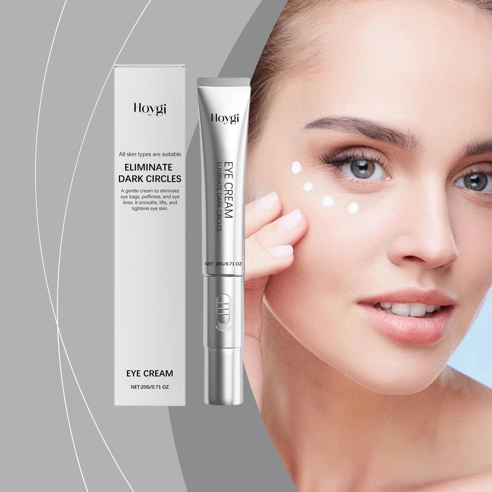 Masajeador de ojos con péptidos reafirmantes