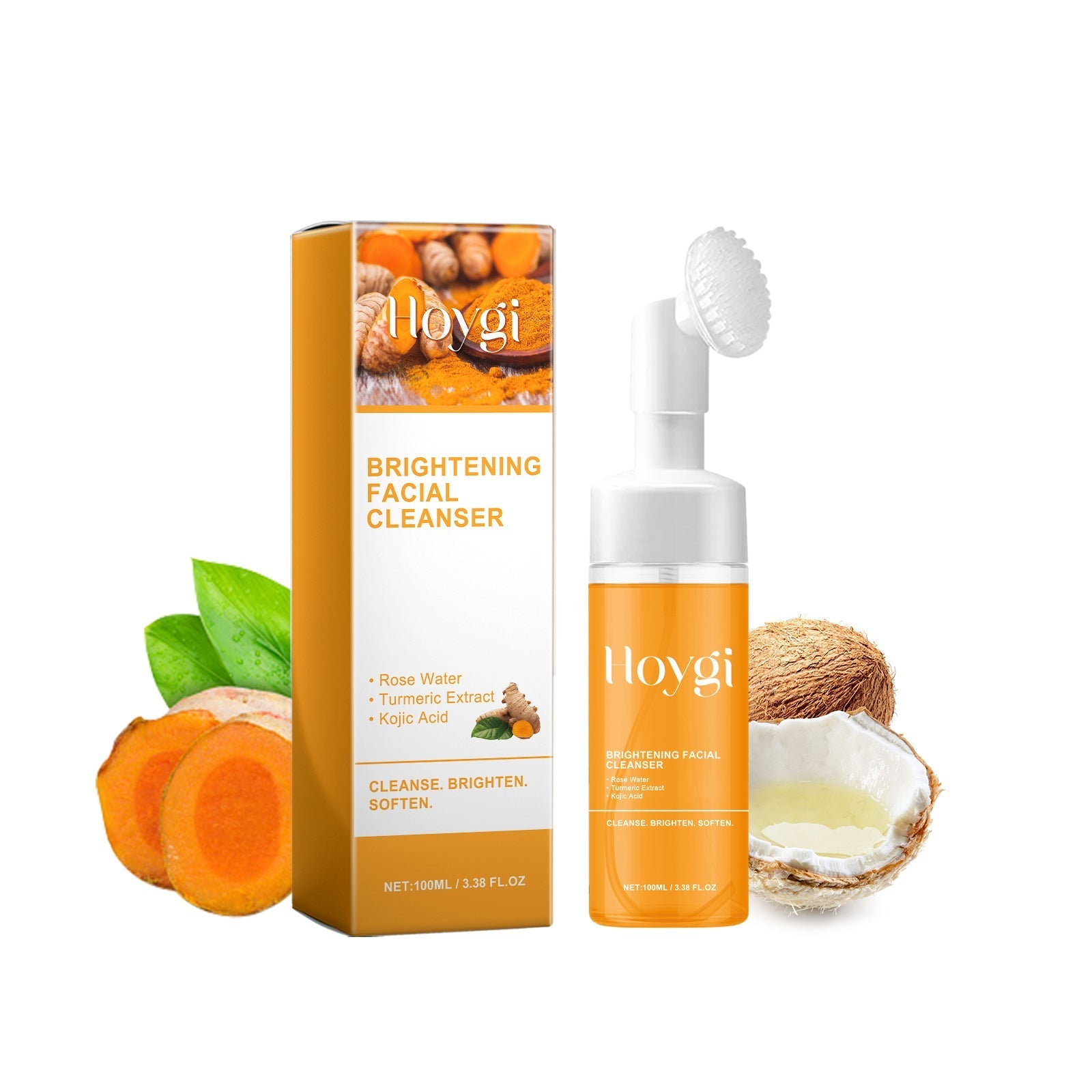 Limpiador facial iluminador con cúrcuma