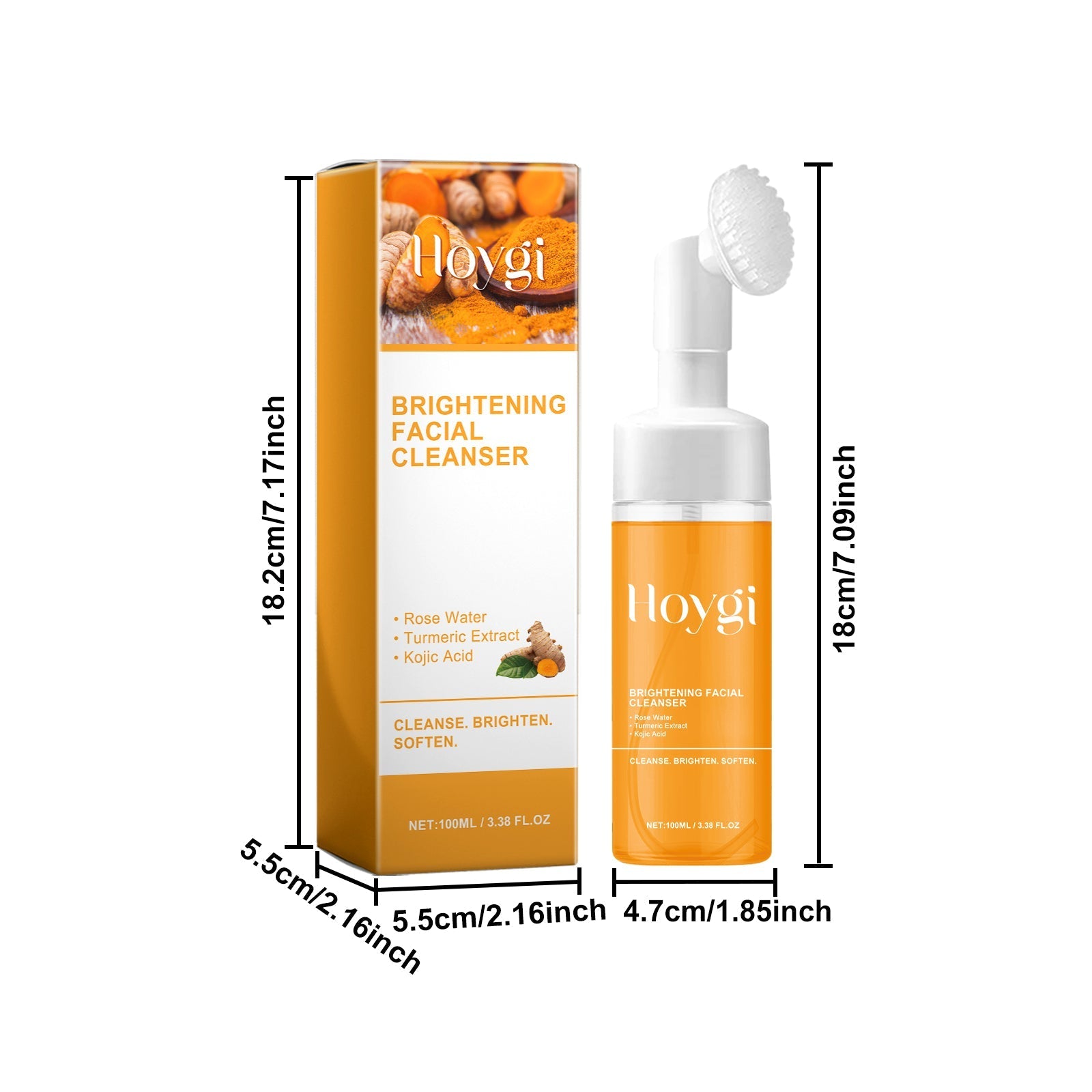 Limpiador facial iluminador con cúrcuma