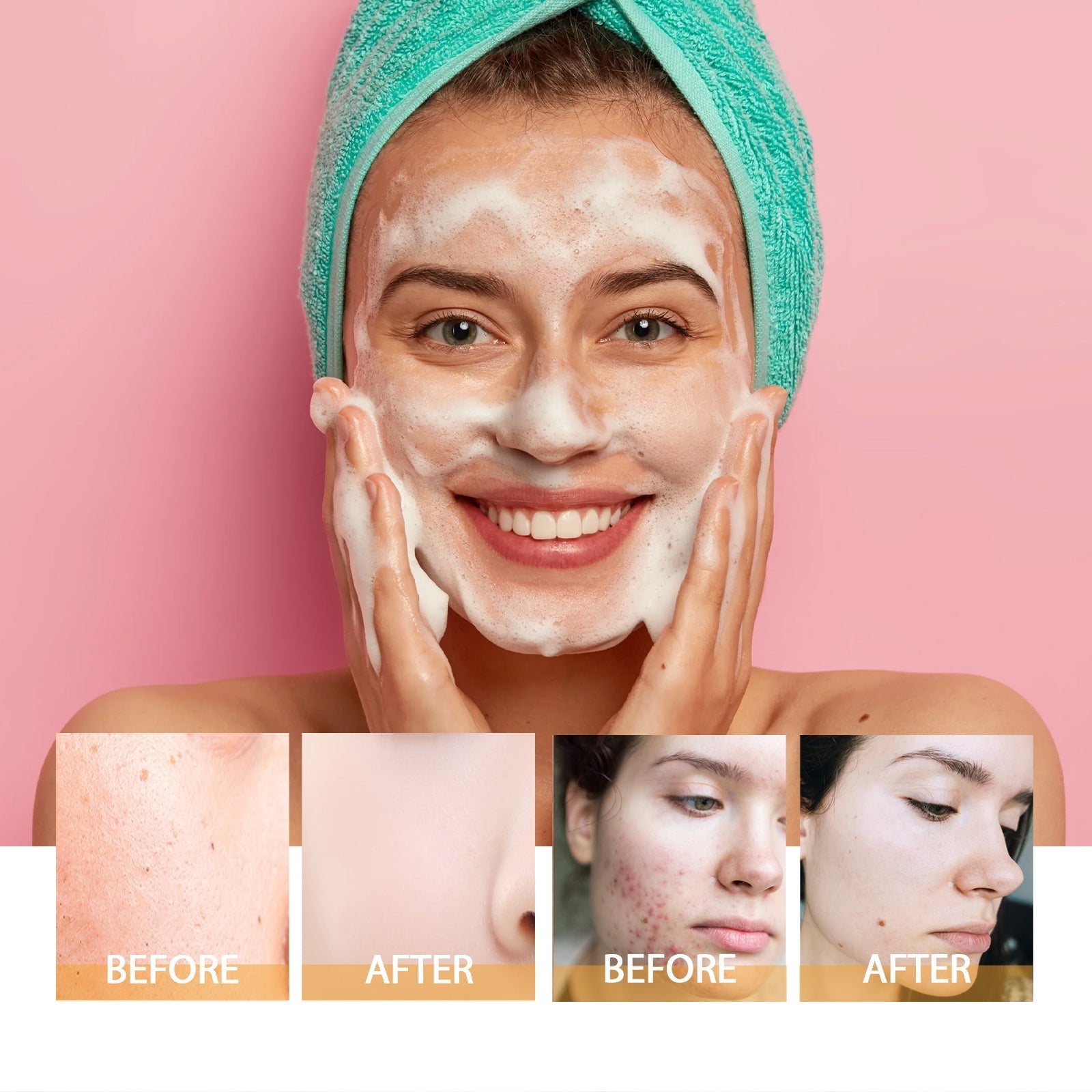 Limpiador facial iluminador con cúrcuma