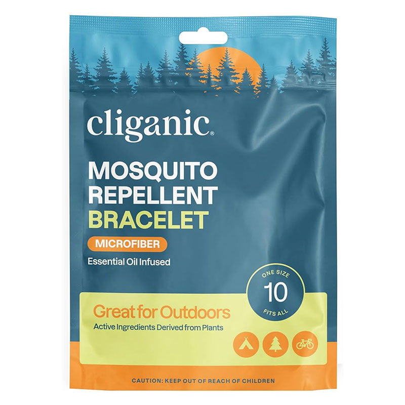 Pulseras de microfibra repelentes de mosquitos Cliganic (10 unidades)