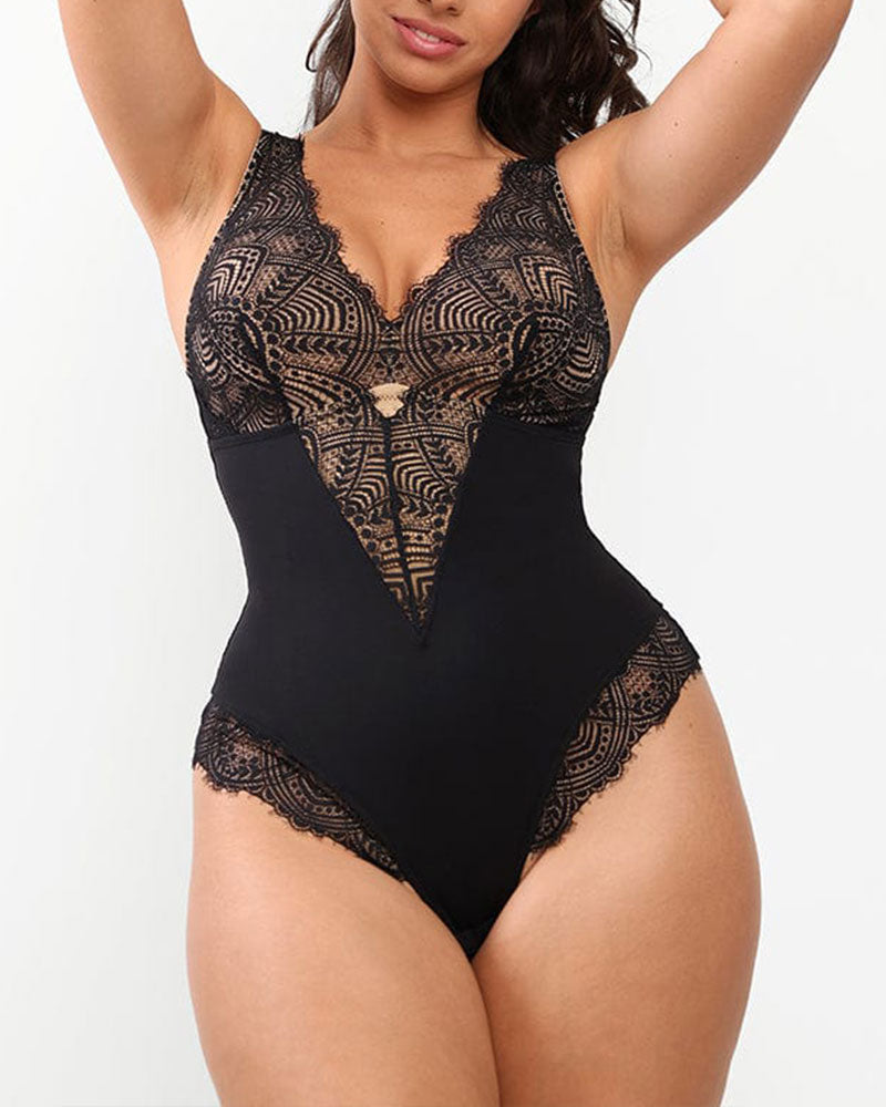 AFZ®LaceLux Lace V-Shape Elegance: Sculpt with Allure!