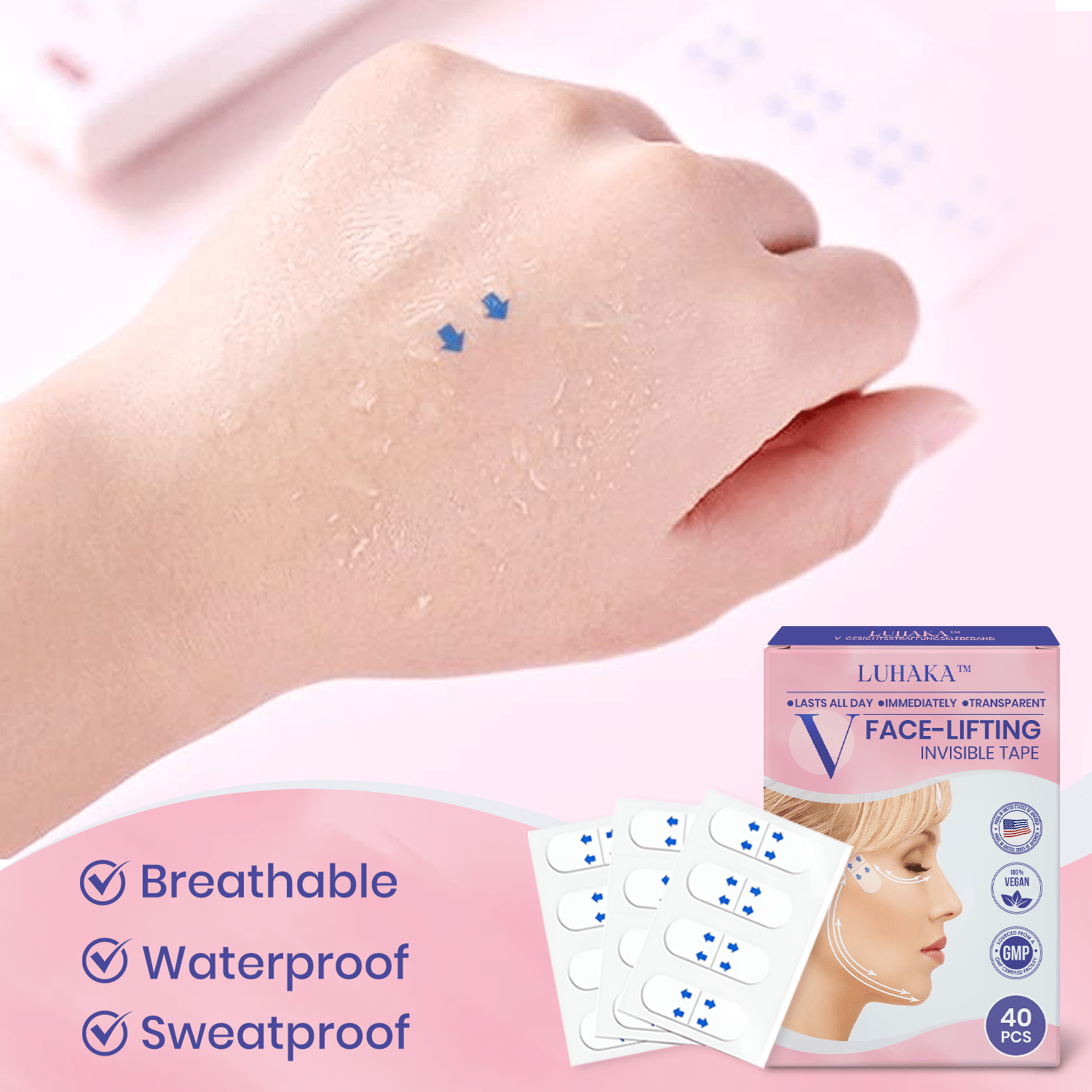 Luhaka™ V-Face Lifting Invisible Adhesive Tape 2