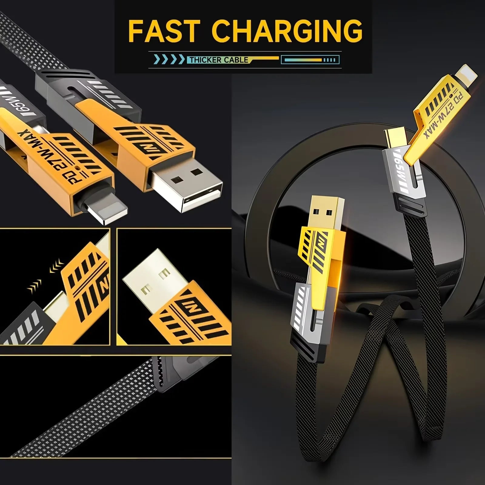 4 in 1 Fast Charging Cable ⚡
