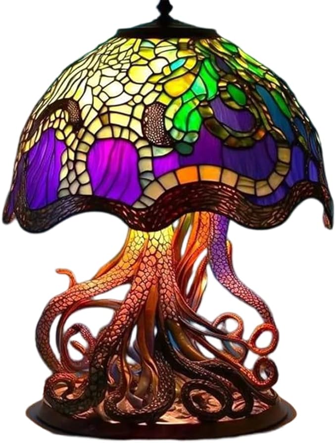 Stained Glass Mushroom Table Lamp (9 Styles)