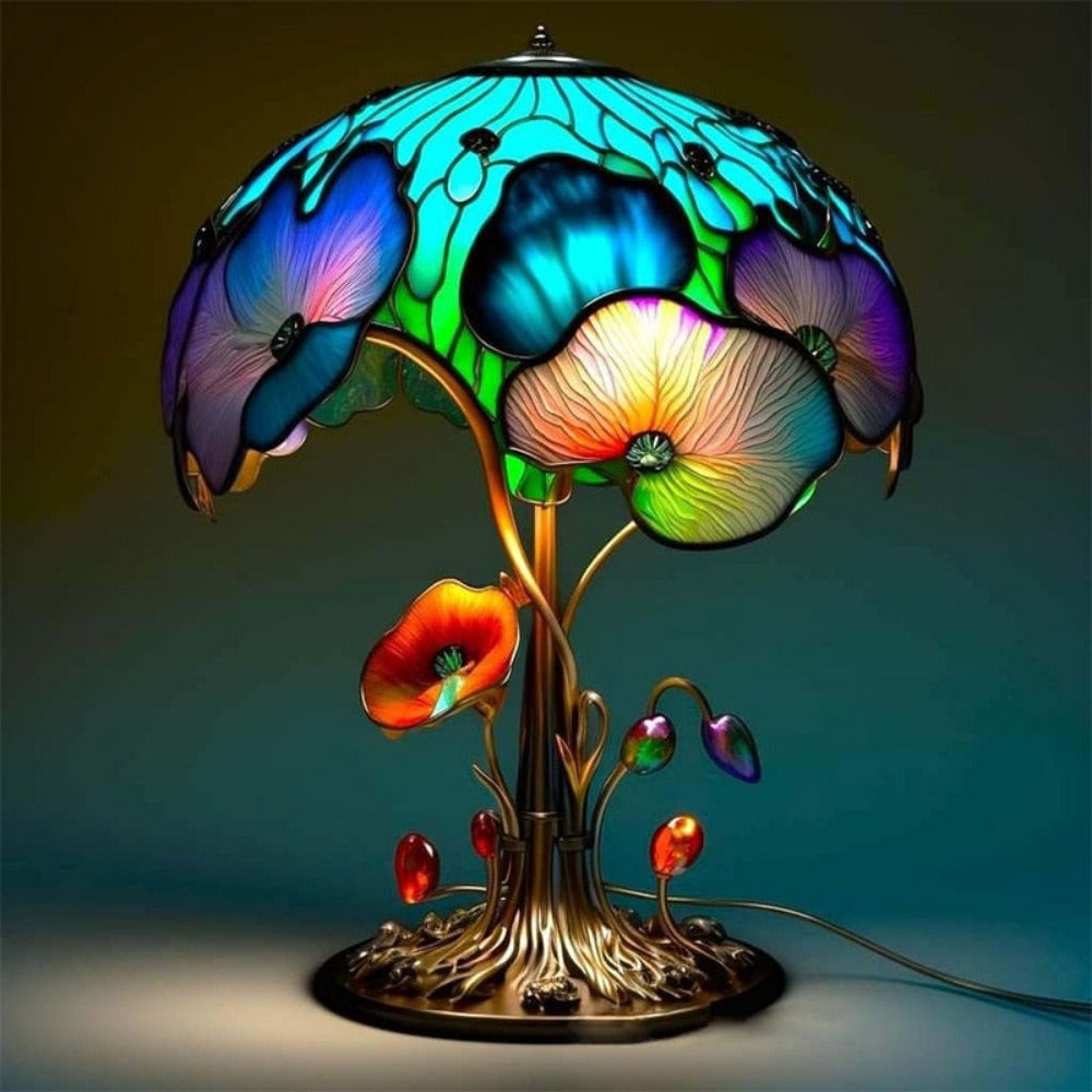 Stained Glass Mushroom Table Lamp (9 Styles)