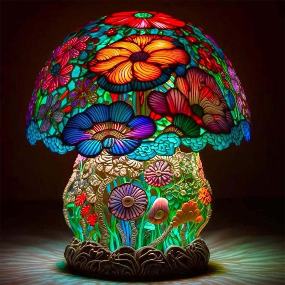Stained Glass Mushroom Table Lamp (9 Styles)