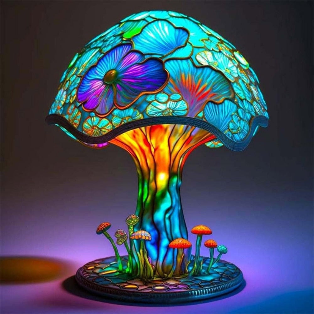 Stained Glass Mushroom Table Lamp (9 Styles)