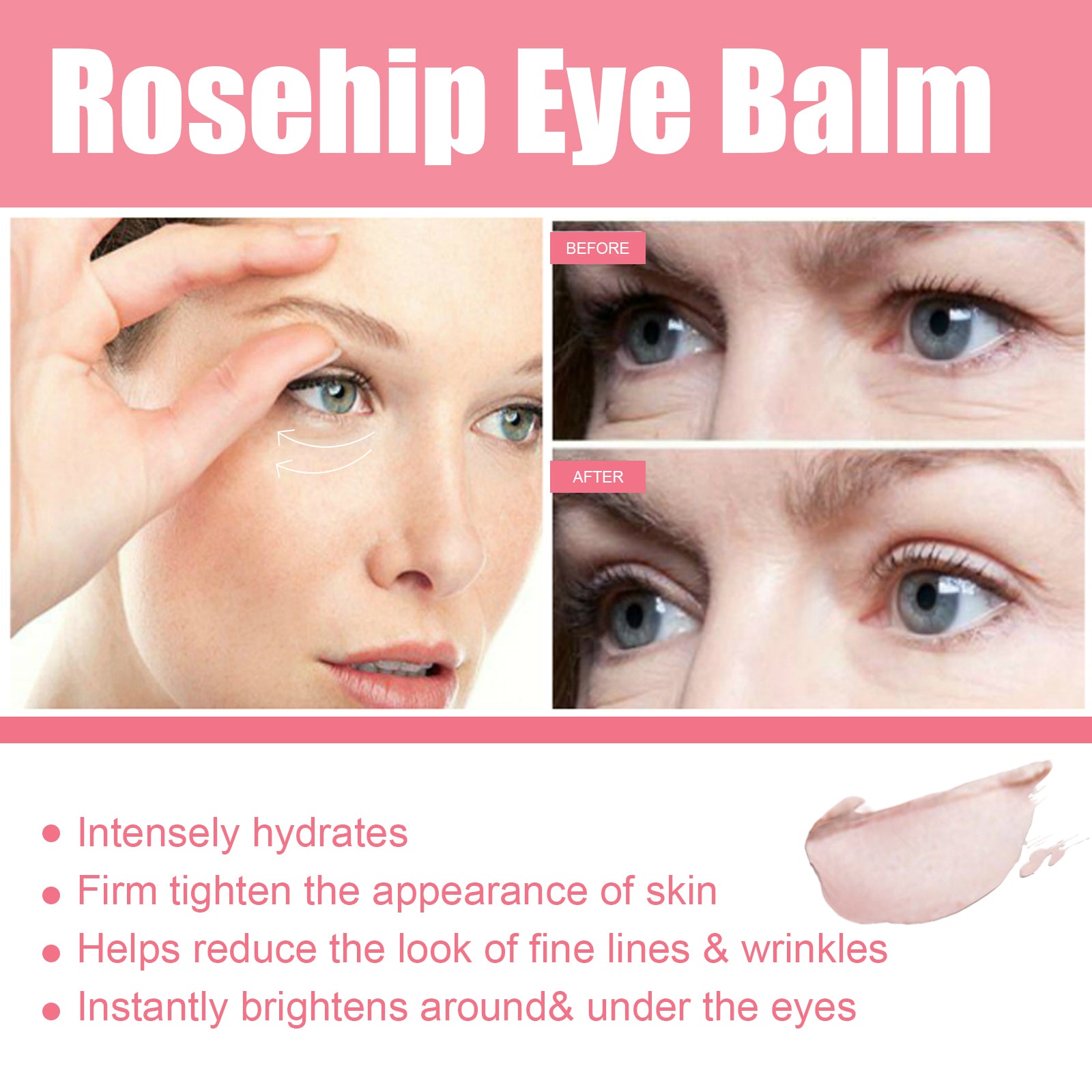 Barra hidratante para ojos de rosa mosqueta 